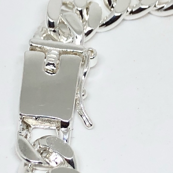 Unisex Gold Plated Cuban Link Bracelet - Picture 8 of 10